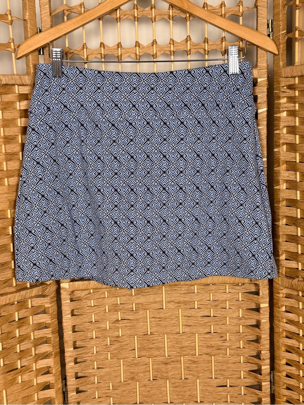 Sigrid Olsen Navy and Light Blue Geometric Golf/Tennis Skort Size Small